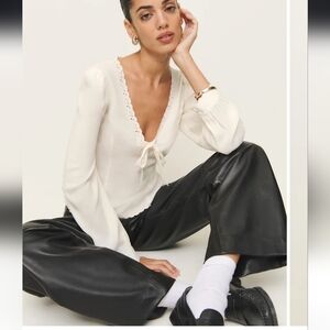 Reformation Vivia Top Ivory - Size 2